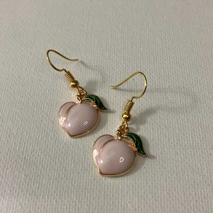 Handmade peach dangle earrings